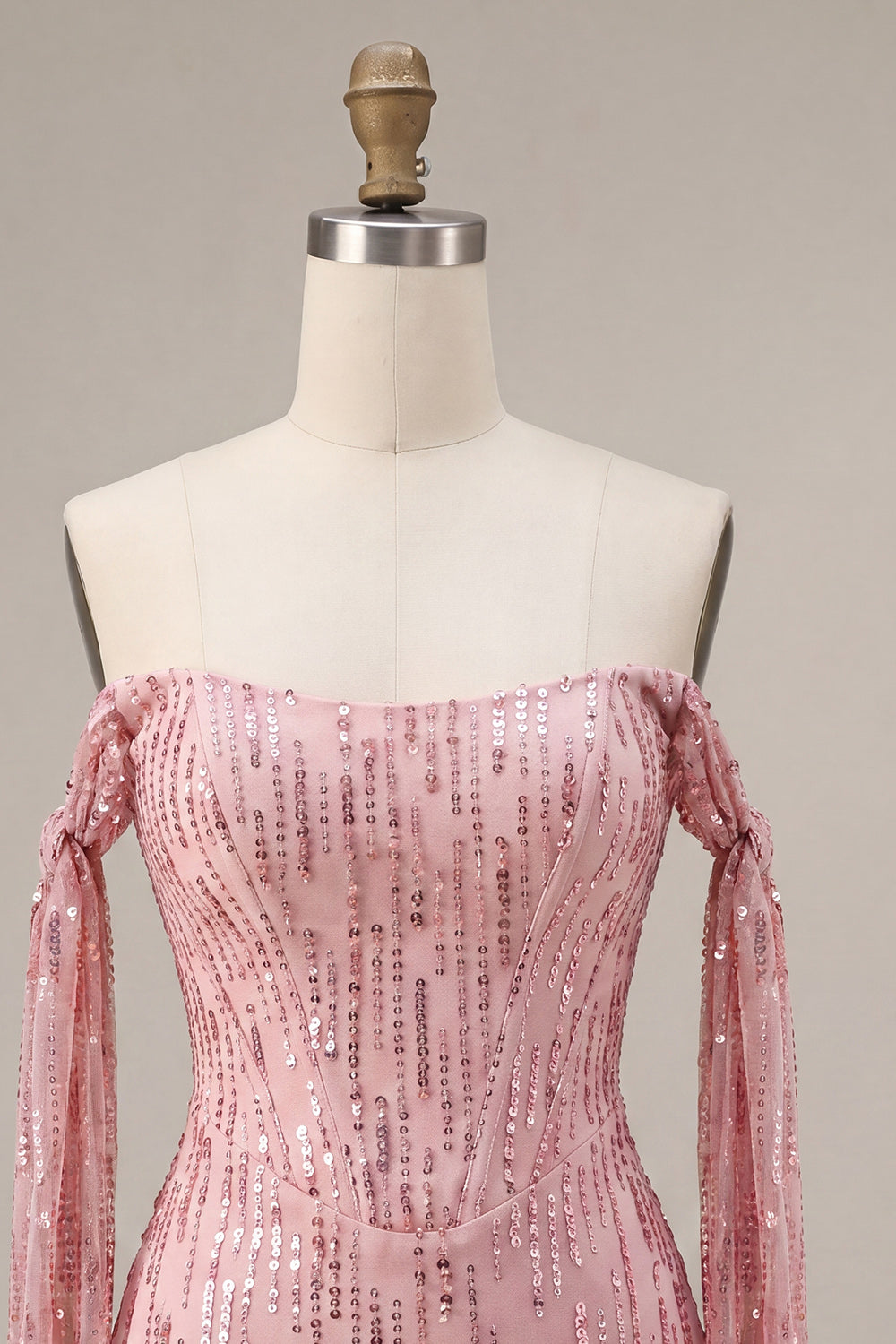Sparkly Champagne Sequin Tight Short Homecoming Dress