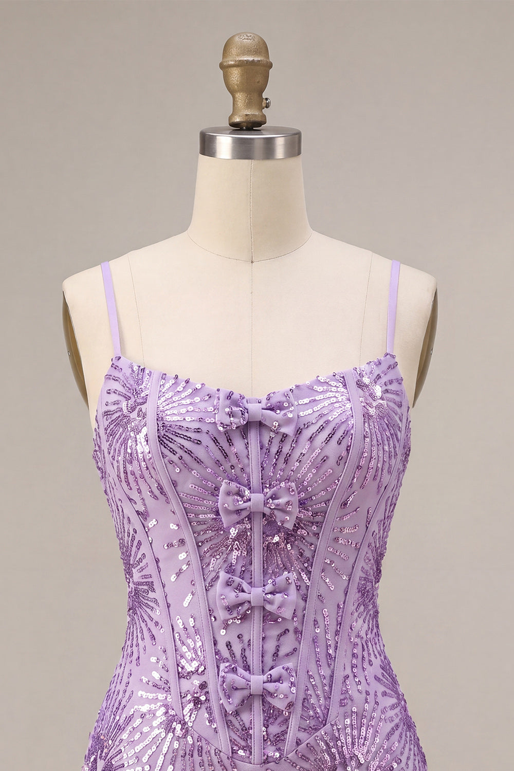 Sparkly Plum Sequin Corset Tight Short Homecoming Dress