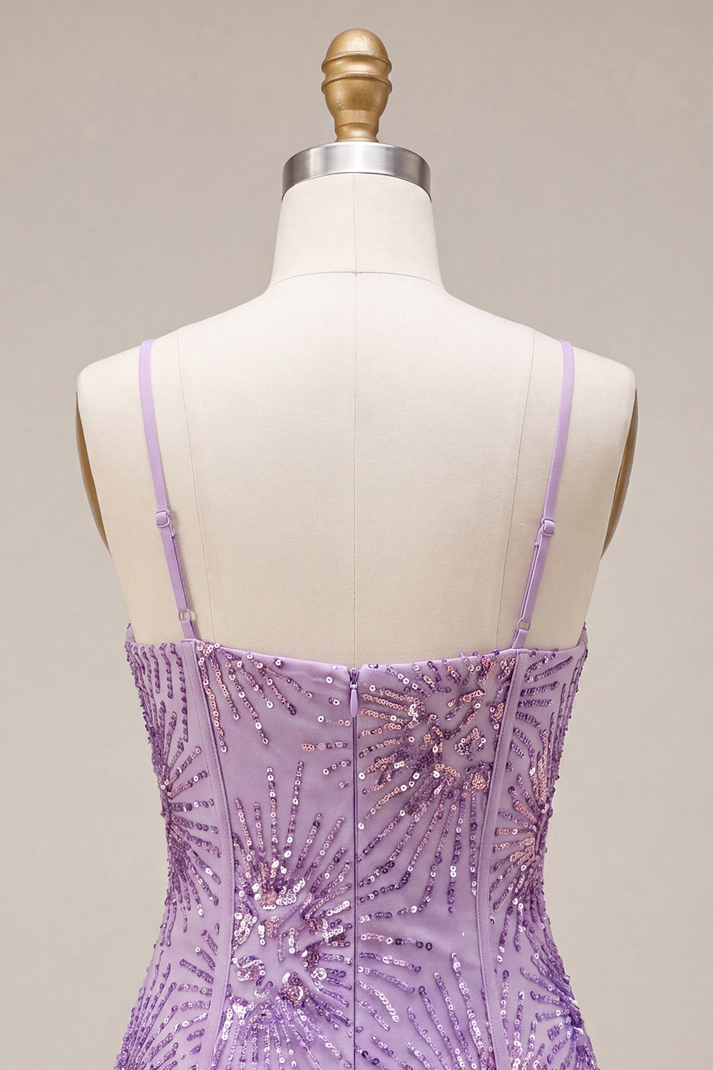 Sparkly Plum Sequin Corset Tight Short Homecoming Dress