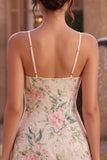 Sparkly White Pink Flower Tight Sequin Fringed Short Homecoming Dress