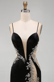 Black Floral Tight Cut Out Short Homecoming Dress with Rhinestone