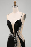 Black Floral Tight Cut Out Short Homecoming Dress with Rhinestone
