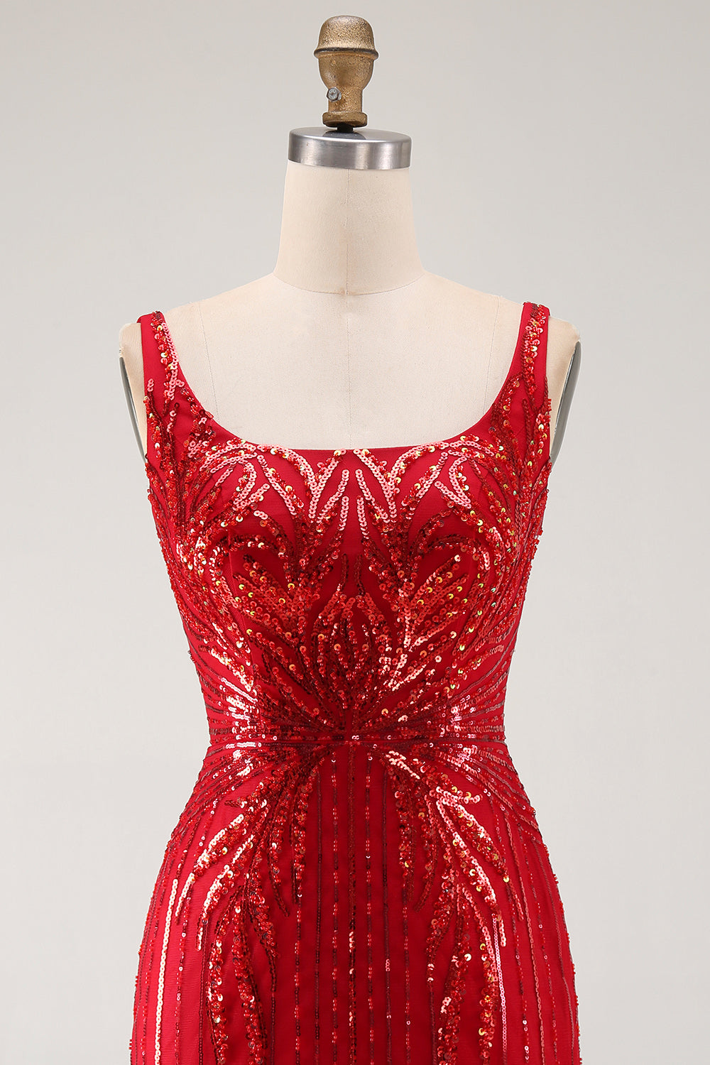 Burgundy Square Neck Sequins Sparkly Tight Short Homecoming Dress