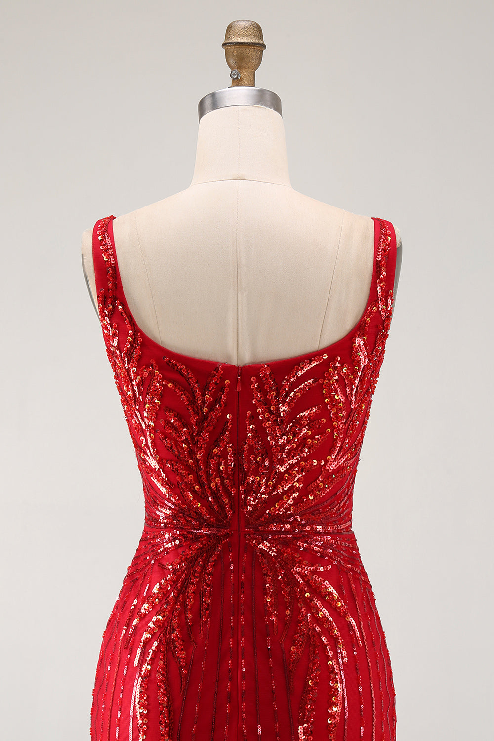 Burgundy Square Neck Sequins Sparkly Tight Short Homecoming Dress