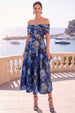 Navy Blue Flower