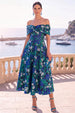 Navy Green Flower