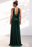 Black Mermaid Spaghetti Straps Velvet Long Wedding Guest Dress