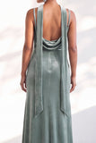 Black Mermaid Spaghetti Straps Velvet Long Wedding Guest Dress