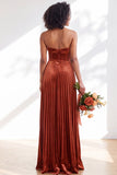 Dark Green Velvet Strapless Long Pleated Wedding Guest Dress