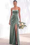 Sheath Navy Velvet Sweetheart Long Wedding Guest Dress with Slit
