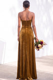 Sheath Navy Velvet Sweetheart Long Wedding Guest Dress with Slit