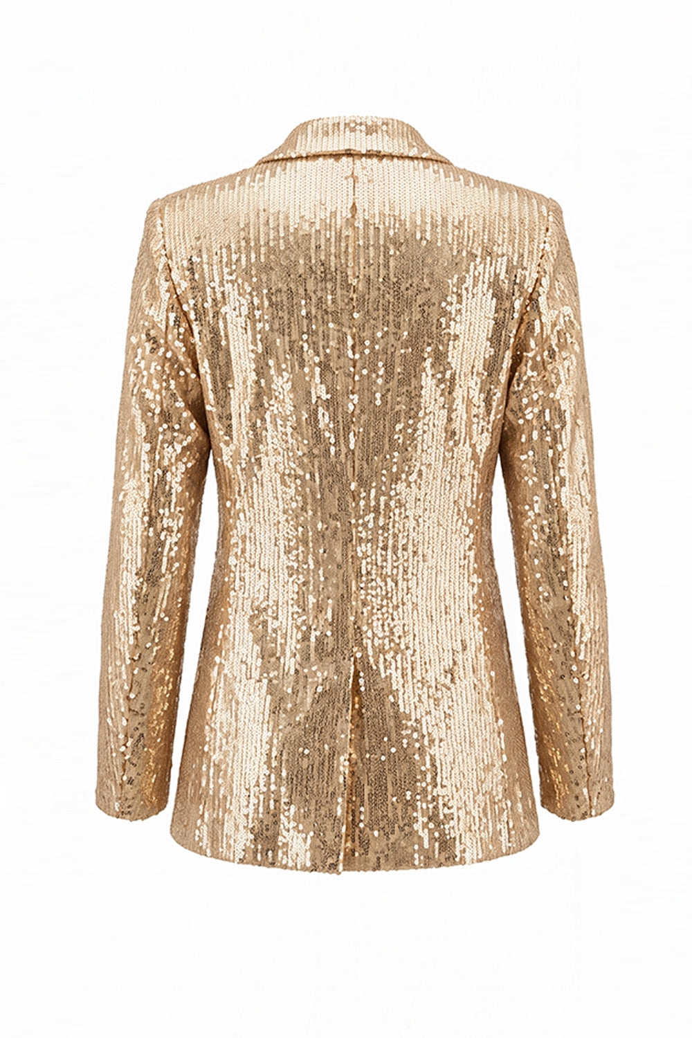 Sparkly Champagne Sequins Shawl Lapel 2 Piece Prom Suits
