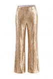 Sparkly Champagne Sequins Shawl Lapel 2 Piece Prom Suits