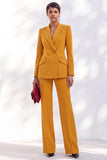 Double Breasted Acacia Peak Lapel Slim Fit 2 Piece Work Suits