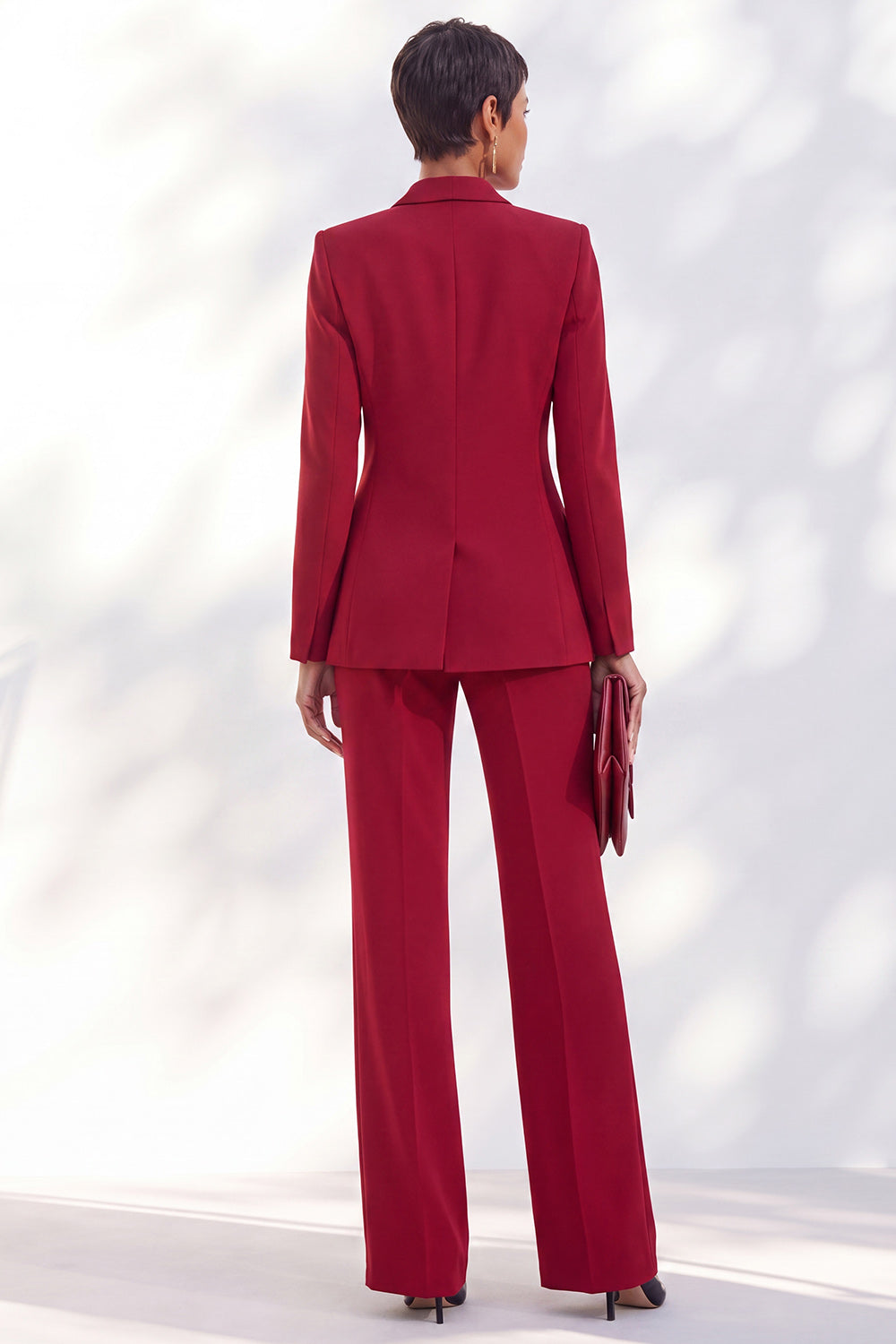 Double Breasted Acacia Peak Lapel Slim Fit 2 Piece Work Suits