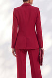 Double Breasted Acacia Peak Lapel Slim Fit 2 Piece Work Suits