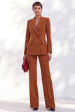 Double Breasted Acacia Peak Lapel Slim Fit 2 Piece Work Suits