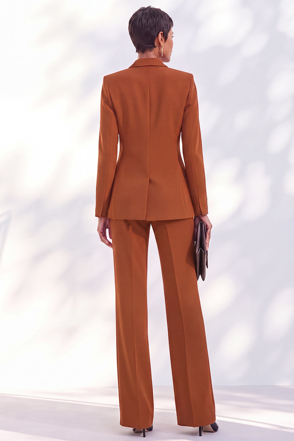 Double Breasted Acacia Peak Lapel Slim Fit 2 Piece Work Suits
