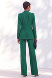 Double Breasted Acacia Peak Lapel Slim Fit 2 Piece Work Suits