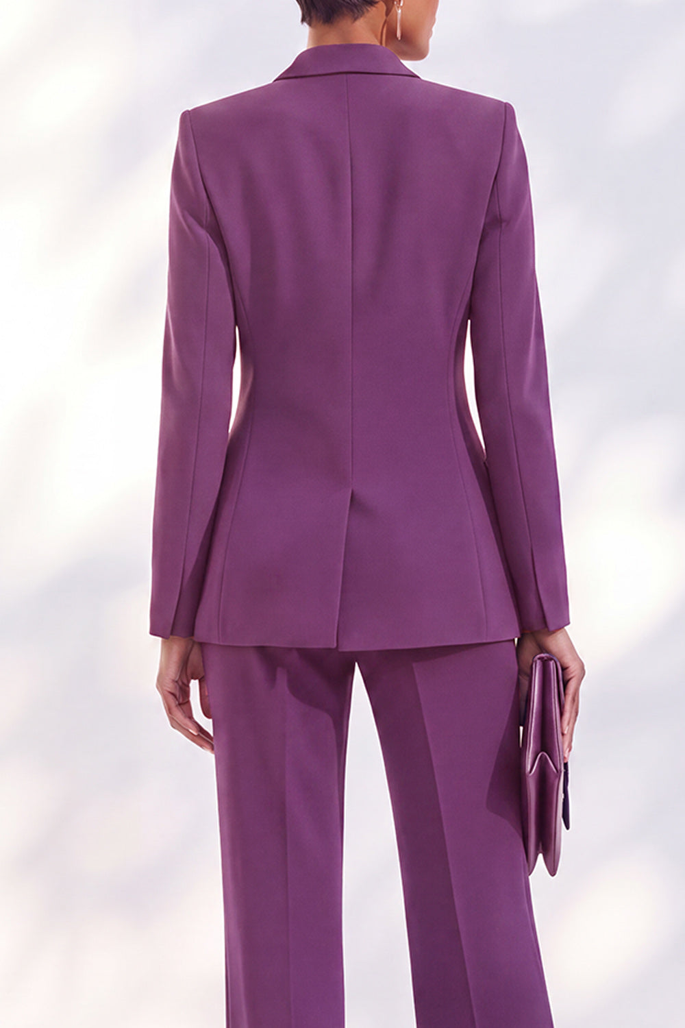Double Breasted Acacia Peak Lapel Slim Fit 2 Piece Work Suits