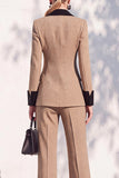 Berlin Blue Slim Fit Shawl Lapel Double Breasted 2 Piece Work Suits