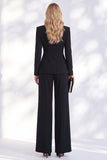Fresh Emerald Shawl Lapel 2 Piece Beaded Ruched Work Suits