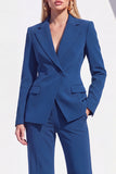 One Button Dark Burgundy Slim Fit Notched Lapel 2 Piece Work Suits