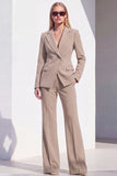 One Button Dark Burgundy Slim Fit Notched Lapel 2 Piece Work Suits