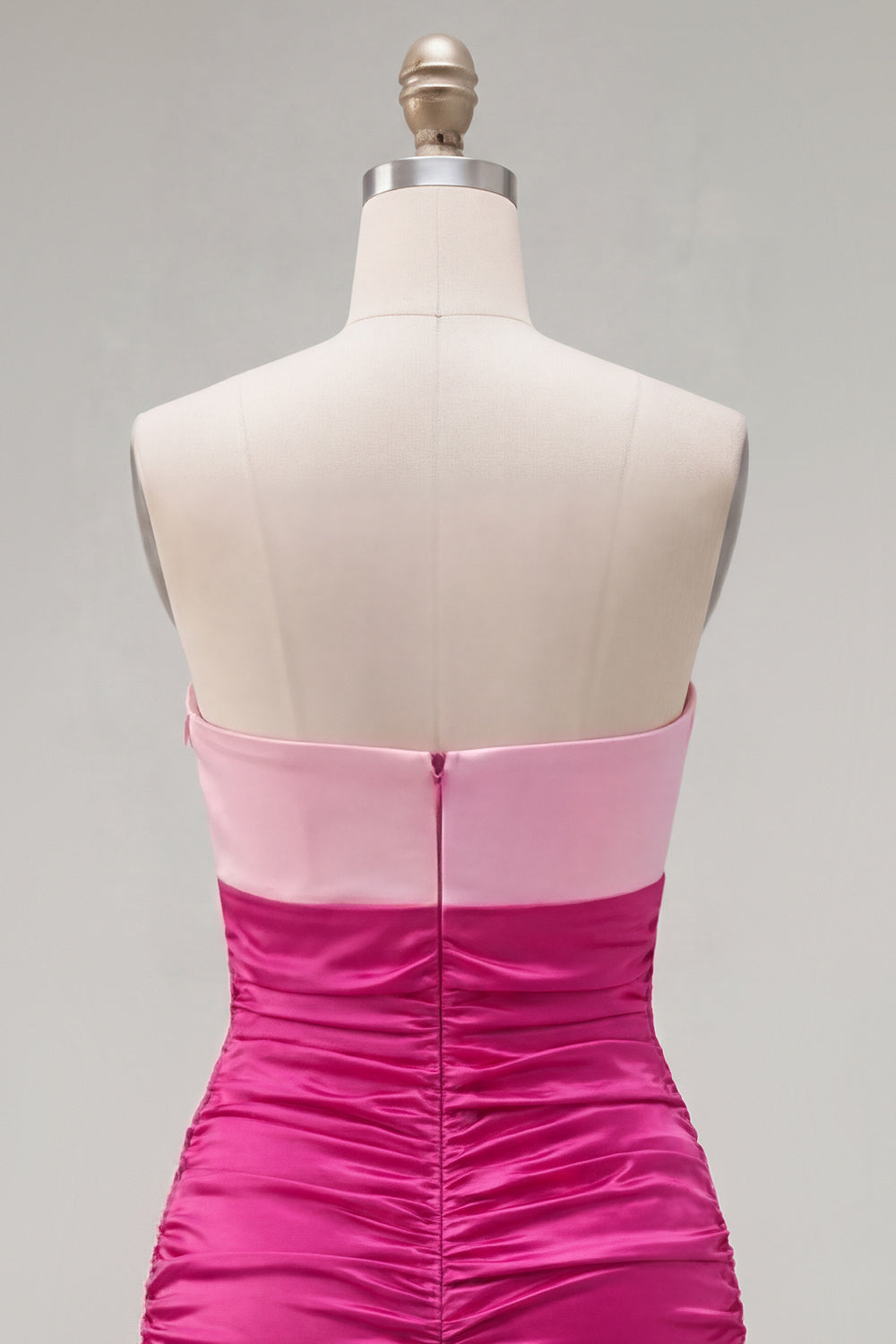 Red Orange Color Block Keyhole Short Tight Homecoming Dress