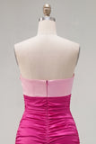 Red Orange Color Block Keyhole Short Tight Homecoming Dress