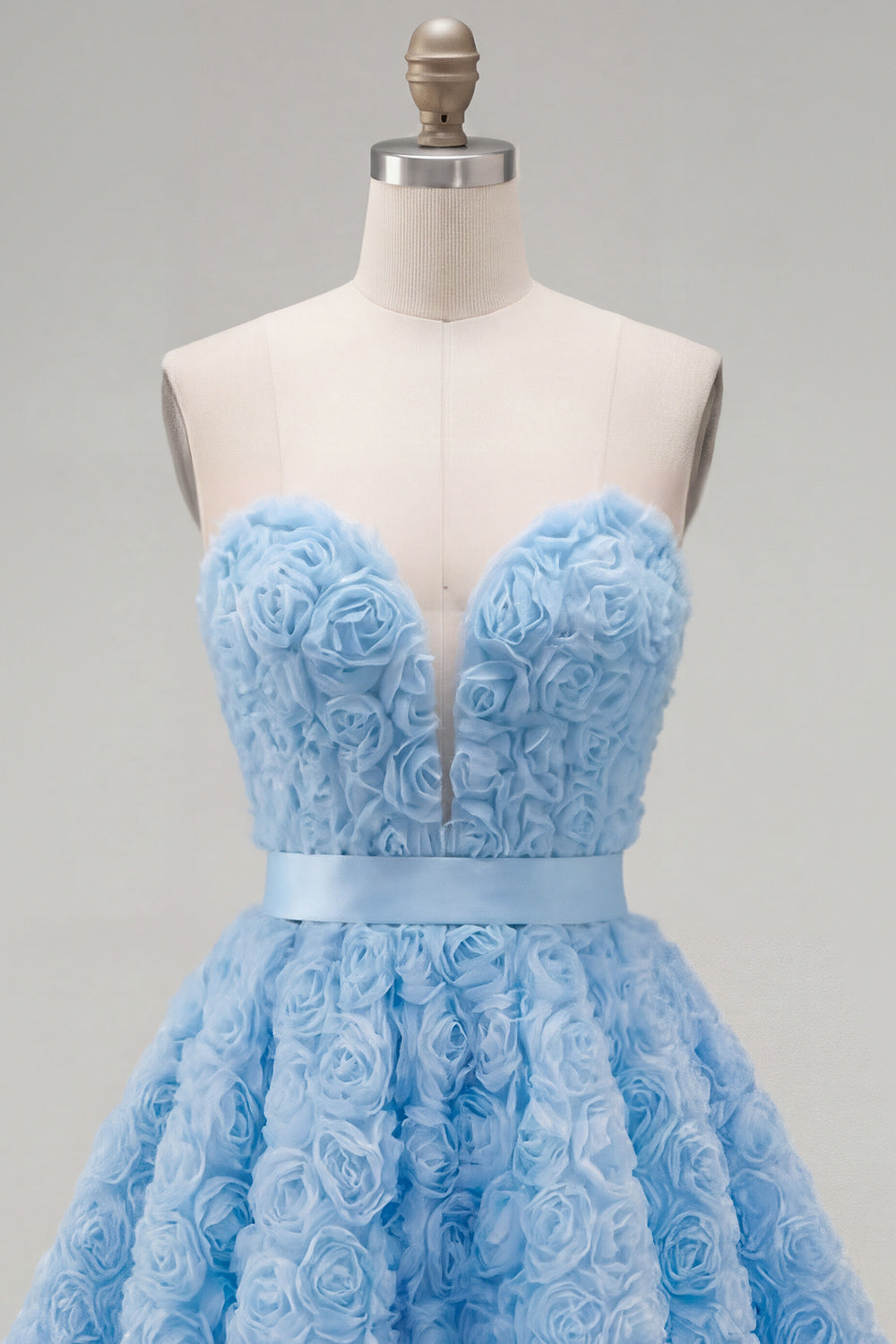 A-Line Pink Sweetheart Short Homecoming Dress with 3D Flowers