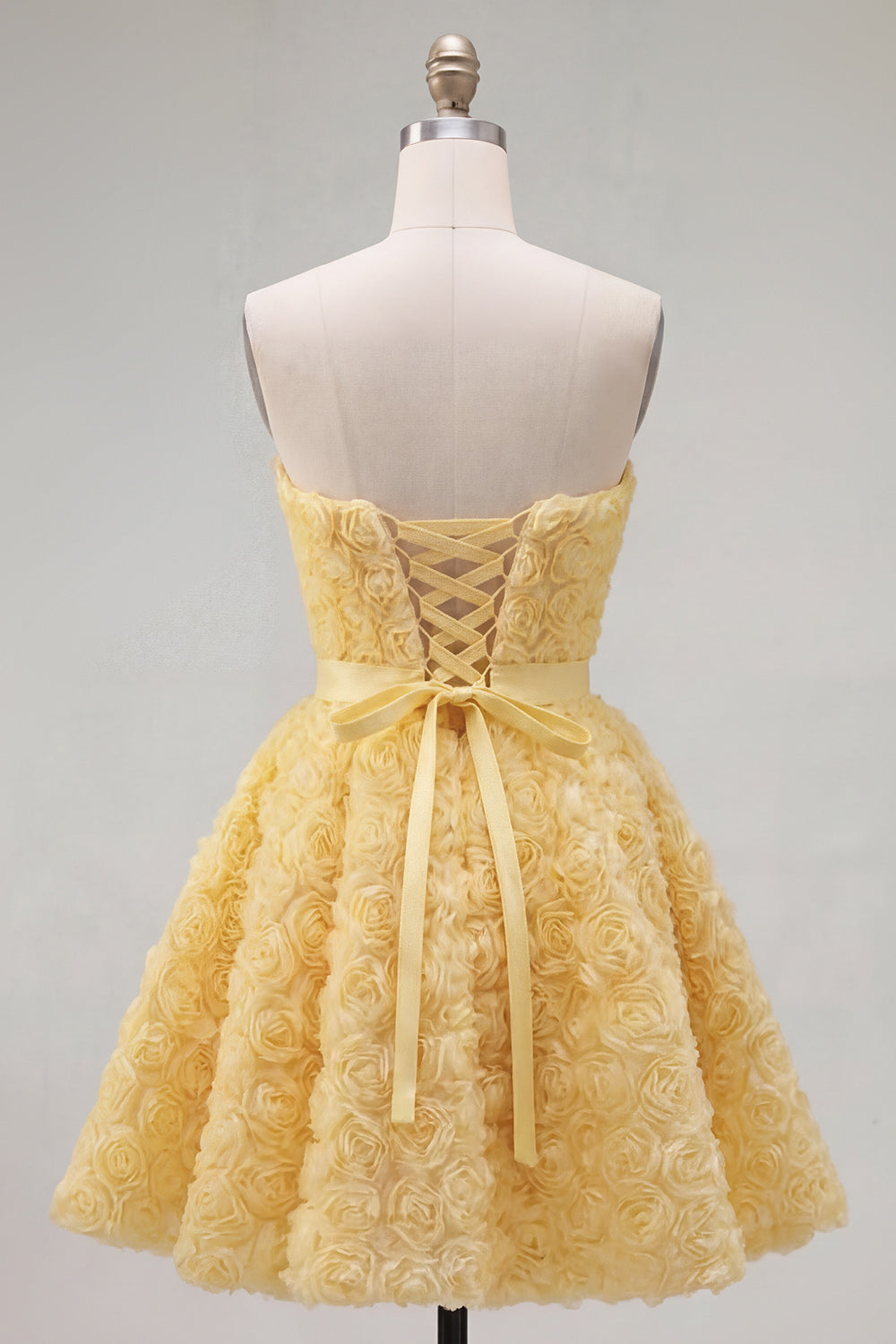 A-Line Pink Sweetheart Short Homecoming Dress with 3D Flowers
