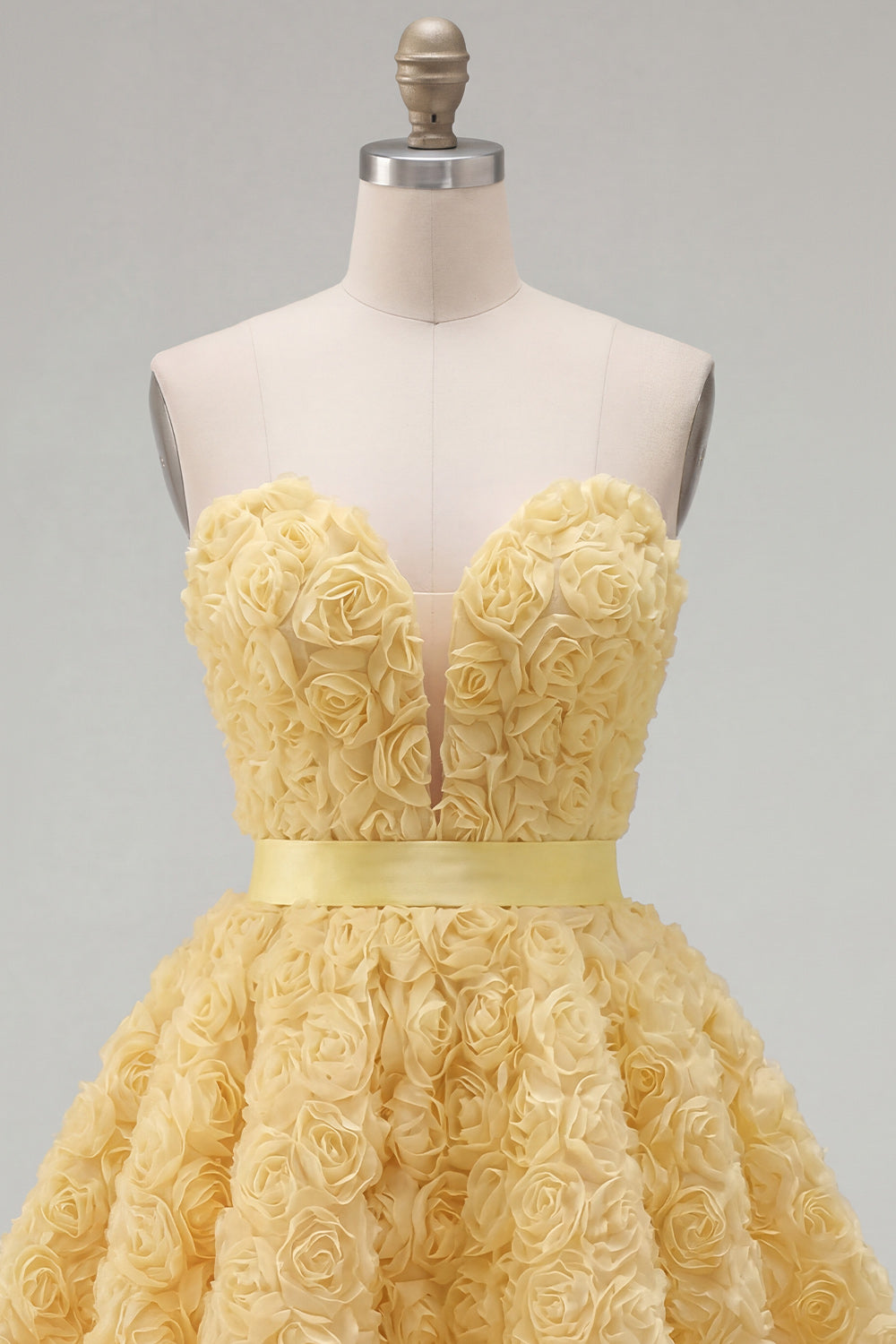 A-Line Pink Sweetheart Short Homecoming Dress with 3D Flowers