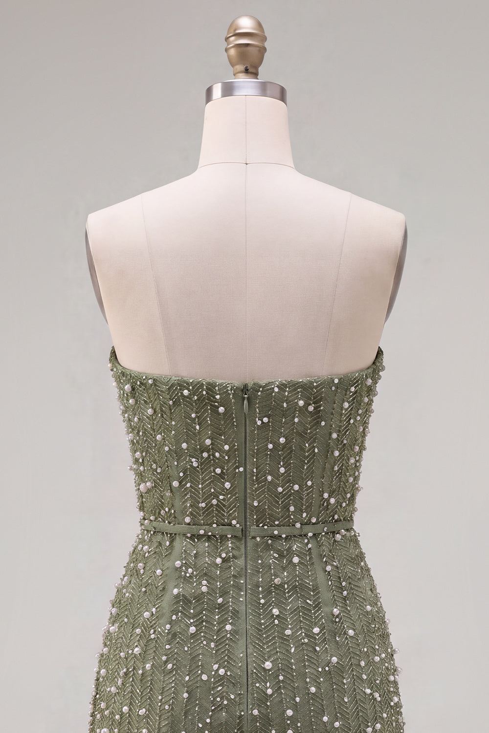 Sparkly Blue Beaded Strapless Short Tight Homecoming Dress with 3D Flowers