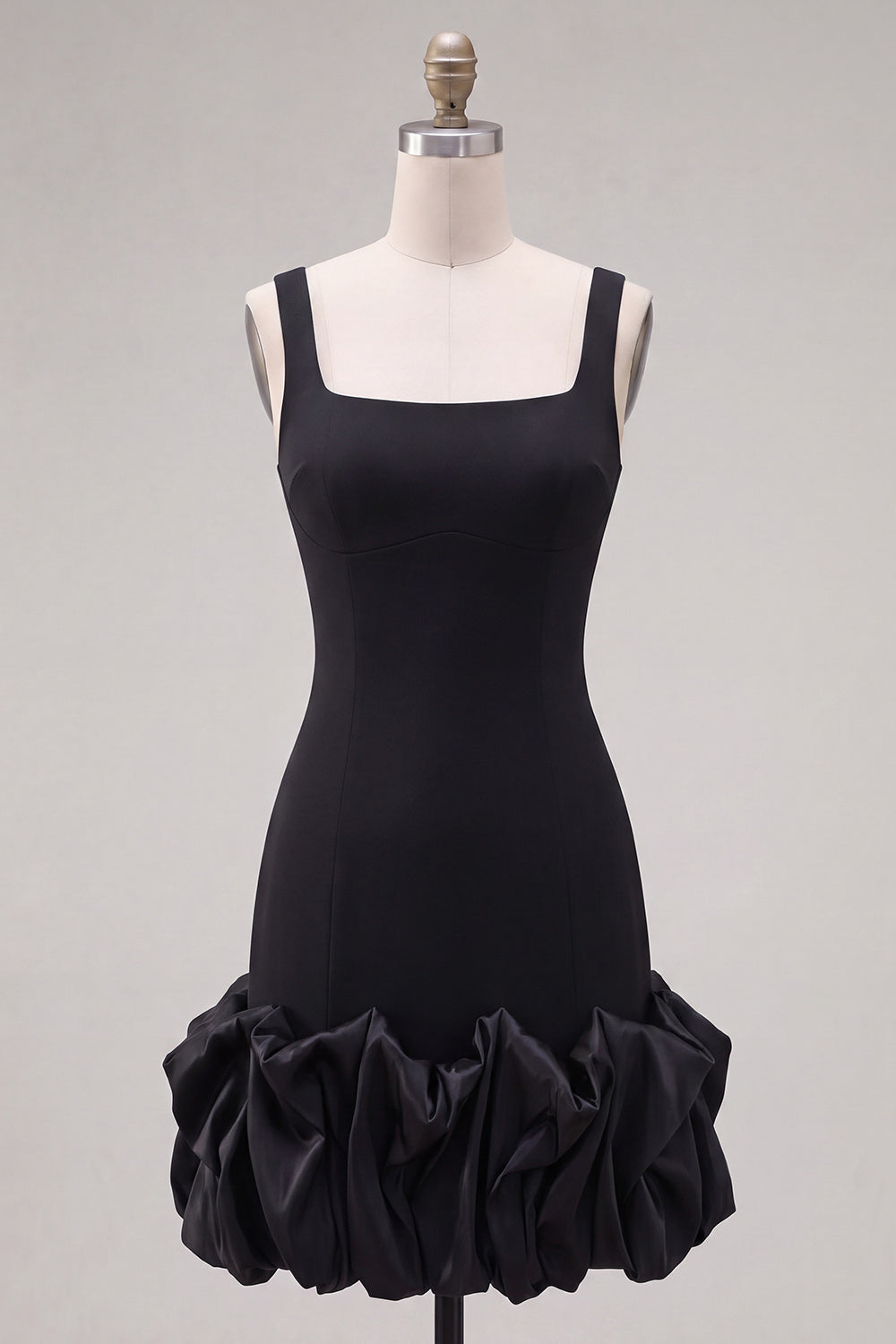 Fuchsia Square Neck Ruffled Short Tight Homecoming Dress