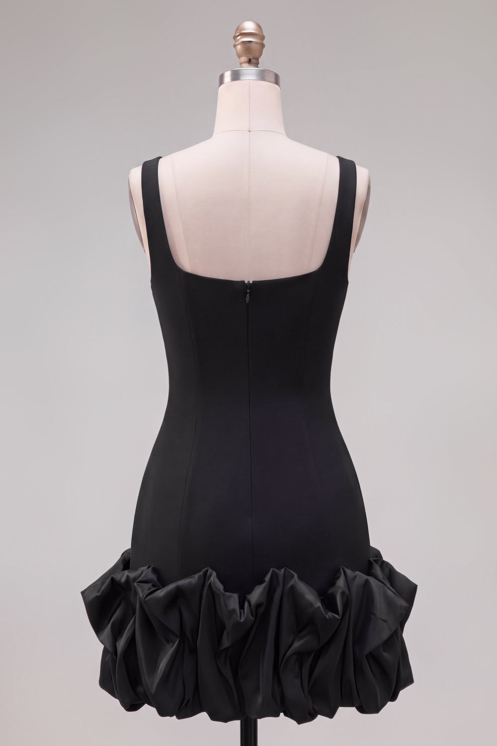 Fuchsia Square Neck Ruffled Short Tight Homecoming Dress