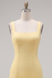 Fuchsia Square Neck Ruffled Short Tight Homecoming Dress