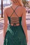 Blue A-Line Spaghetti Straps Floral Short Homecoming Dress