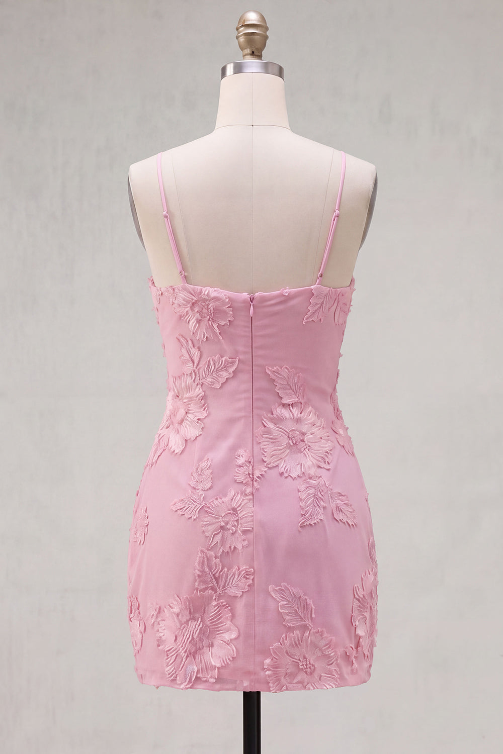 Blue Bodycon Cowl Short Homecoming Dress with Floral
