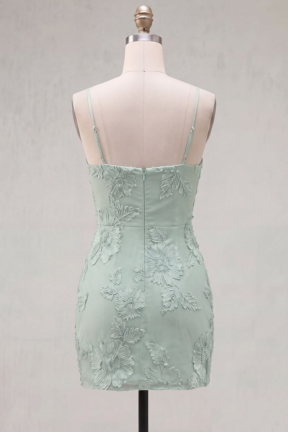 Blue Bodycon Cowl Short Homecoming Dress with Floral