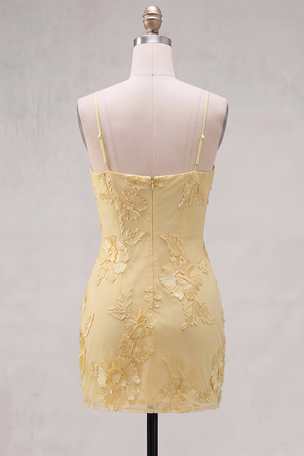 Blue Bodycon Cowl Short Homecoming Dress with Floral