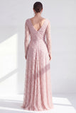 Dark Purple A Line Beaded Long Sparkly Mother Of the Bride Dress
