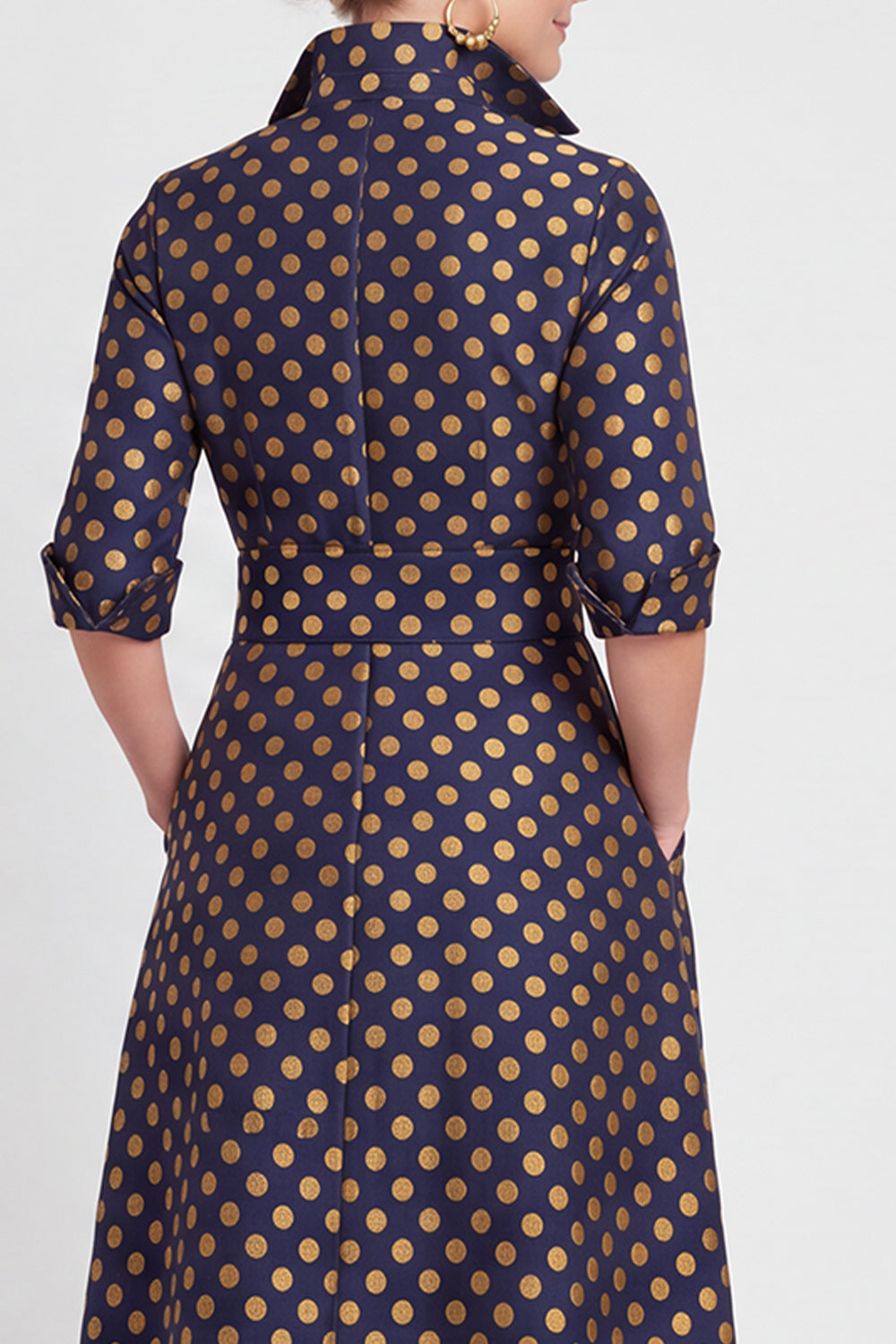 Navy Floral A Line Jacquard Long Mother of the Bride Dress with Bow