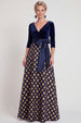 Navy Gold Dot