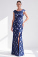 Navy White Flower