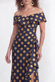 Floral Black Mermaid Ruffled Ruched Long Mother of the Bride Dress with Slit