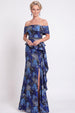 Navy Blue Flower