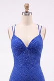 Sparkly Lilac Beaded Tight Spaghetti Straps Short Homecoming Dress