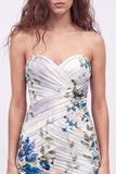 Black Tight Floral Sweetheart Pleated Short Homecoming Dress