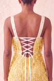 Brown Fringed Thick Straps Short Tight Homecoming Dress with Beading